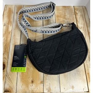 Travelon Bag‎ Boho Crescent Crossbody Bag Black Anti-theft